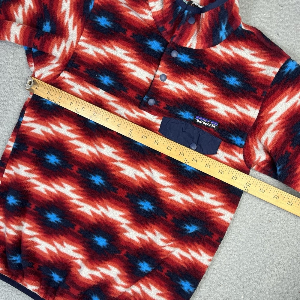 Patagonia Womens Synchilla Snap T Fleece Pullover Sweater Aztec Red  Size XS - Picture 7 of 7